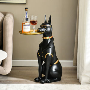 Bandeja Decorativa Grande <span class=keywords><strong>de</strong></span> Resina con Diseño <span class=keywords><strong>de</strong></span> <span class=keywords><strong>Doberman</strong></span> para Mueble <span class=keywords><strong>de</strong></span> TV, Oficina y Sala <span class=keywords><strong>de</strong></span> Estar - Product Image 1