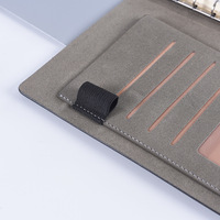 Cahier de notes à feuilles mobiles en cuir épaissi à boucle A5 avec logo personnalisable
