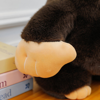Vente en gros d'usine, animaux en peluche interactifs, peluche en coton PP, adorable poupée gorille pour cadeau d'anniversaire