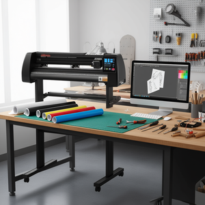 Máquina de Corte de Vinilo Vevor de 28 Pulgadas con Pantalla LCD, Rodillos de Presión Ajustables, Plotter de Corte de Letreros, Plotter Gráfico - Product Image 2