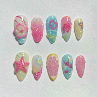 Faux ongles à presser en gros, forme amande, Cyber Gothique, Chrome Argenté, pour Fête, Réutilisables, Vente Chaude