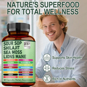 Integratore Esclusivo per il Sistema Immunitario: Capsule di Moringa, Muschio Marino, Olio di Semi Neri, Berberina, Curcuma, Albicocca, Quercetina, Verdure e Graviola per Uomo - Product Image 5