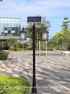 Lampe de cour rétro à énergie solaire pour la communauté extérieure Lampe de pelouse à LED étanche Villa Indice IP66 Éclairage de rue de cour - Product Image 4