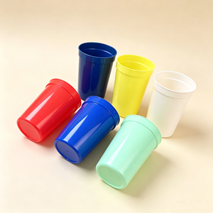 Gobelets en plastique givré réutilisables de 16 oz de qualité alimentaire pour jus, avec serviette et logo personnalisé, pour mariages, fêtes, Noël, Halloween - Product Image 1