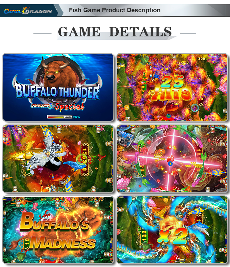 OCEAN KING 3 Buffalo Thunder Máy săn cá trò chơi Arcade đặc biệt Máy trò chơi cá Máy trò chơi bàn