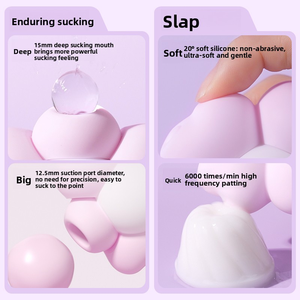 Vibrateur 2-en-1 à <span class=keywords><strong>Lèche</strong></span>-Langue et Design Floral, Godemiché pour Femme, Stimulation Clitoridienne, Jouet Sexuel à Succion, Vibrateur à Succion pour Orgasme Point G - Product Image 4