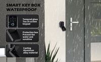 SZMYQ Tuya Smart Mini-Schlüsselsafe mit Bluetooth, wasserdicht, Passwort & Fingerabdruck für Glas-, Aluminium- & Holztüren