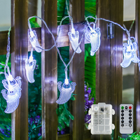 Guirlandes lumineuses en forme de citrouille à piles, 8 fonctions, blanc chaud, indice de protection IP44, 3 m de long, pour costumes et fêtes