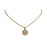 Nouveau collier tendance avec pendentif religieux en forme de cœur sacré de Jésus, chaîne serpent dorée et pierre ronde en zircon cubique