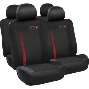 Set coprisedili 10 pz Powerbar nero/rosso - Product Image 1