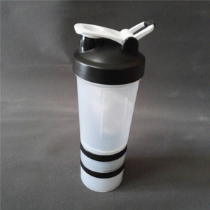 Wholesale Custom 500ml Plastic Sport Gym <strong>Protein</strong> Shaker 3 Layers New Design Water for Blender Bottle Hot <strong>Cheap</strong> <strong>Shake</strong> for Ball - Product Image 3
