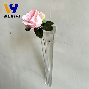<span class=keywords><strong>Vase</strong></span> à fleurs mural en acrylique transparent, support mural en acrylique pour fleurs en <span class=keywords><strong>tube</strong></span> pour la décoration de la maison/présentation en fleuriste - Product Image 1
