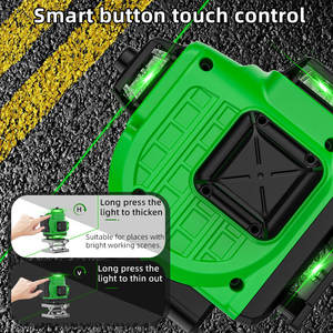 Nivel Láser Verde de 16 Líneas con Pantalla Digital, Nivelación Automática, Alta Intensidad para Exteriores, Grado Industrial - Product Image 3