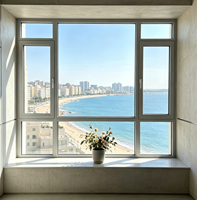 Ventana Abatible de Aluminio con Cierre Multipunto, Apertura Interior, Vidrio Bajo Emisivo, Antirrobo y Ahorro Energético para Apartamentos Premium