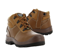 Bottes de sécurité de travail Bestzip S3 marron, résistantes à l'eau, avec embout et semelle intermédiaire en acier