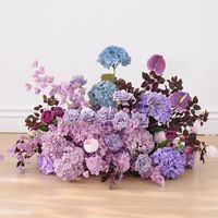 Kunstzijde stof handgemaakte bloemenset bloemenrij bruiloft achtergrond nep bloemstuk banket podiumdecoratie