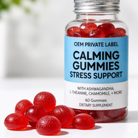 Gommes Apaisantes Ashwagandha L-Théanine Marque Privée Anti-Stress Humeur Vegan Sans Sucre Camomille GABA 60