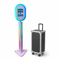Photomaton portable facile à assembler pour iPad de 12,9 pouces avec étui de transport pour mariages, fêtes et événements
