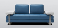 Canapés en cuir véritable de style moderne de haute qualité, en forme de L, avec appuie-tête réglable, marque ARREDAMENTI, garantie de 2 ans pour villa