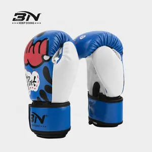 BN Promotion Customized Blue Pu Kids Boxing Gloves for Karate Taekwondo Muay Thai Sparring MMA Boxing Gloves