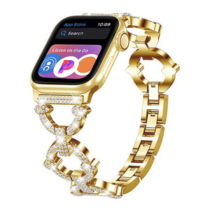 Cinturino di lusso con diamanti Bling per ciondoli per cinturini <span class=keywords><strong>Apple</strong></span> <span class=keywords><strong>Watch</strong></span> <span class=keywords><strong>I</strong></span> cinturini <span class=keywords><strong>Se</strong></span> 7 41mm 45mm 44mm - Product Image 1
