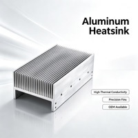 Radiateur en aluminium usiné sur mesure CNC, dissipateur thermique à profil en aluminium, dissipateur thermique à dents de pelle pour alimentation électrique avec service de découpe