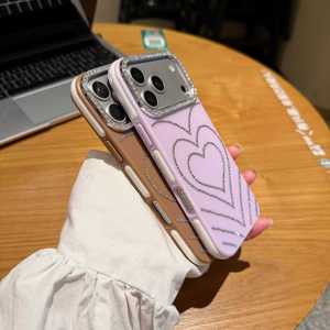 Funda de Teléfono a Prueba de Golpes para Mujer, Diseño de Corazón con Degradado Naranja, Tendencia 2026, <span class=keywords><strong>Nueva</strong></span> y Popular, Personalizada de Fábrica, para iPhone 18 17 16 Pro Max - Product Image 4