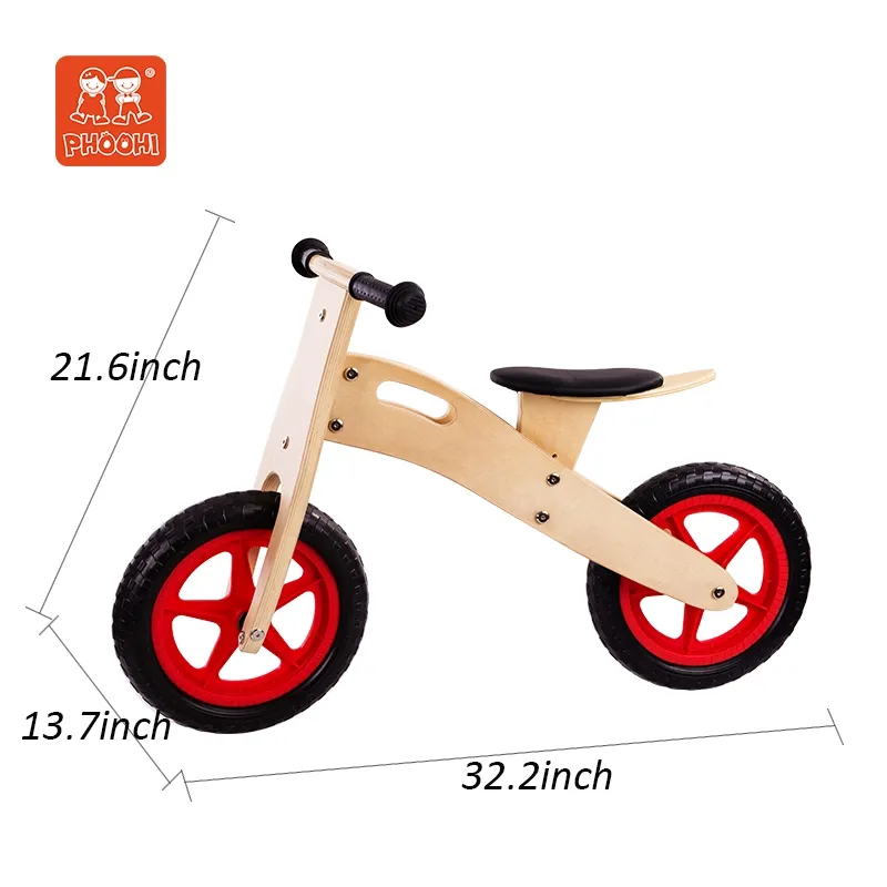 Çocuklar ahşap denge bisiklet oyuncaklar, genç çocuklar için açık çevre dostu ahşap denge bisiklet oyuncaklar