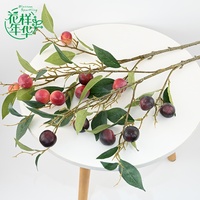 Hoogwaardige 94cm Kunstmatige Pruimenbes Fruittak Groothandel Kunstplanten voor Bloemstukken, Huisdecoratie, Keukenpresentatie