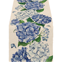 Chemin de table floral printanier 13 x 72 pouces, brodé de marguerites multicolores et de tulipes, idéal pour la décoration de printemps