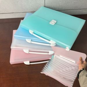 Nueva Caja de Almacenamiento de Documentos Tipo Acordeón con 13 Bolsillos, Color Macaron Translúcido, Plástico, Portátil, Carpeta de Archivos Expandible para Viaje - Product Image 2