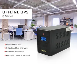 Techfine Single Phase Offline Ups Brands 12v Dc 220v Ac 1kva 1.2kva Cctv Ups Power SupplyためComputer
