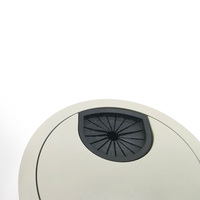 55mm diamètre blanc noir plastique rond ordinateur Table mur fil trou couverture bureau bureau
