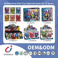 Mainan hewan deformasi Chengji 6in1 mainan Robot dinosaurus Diecast pengembangan otak perakitan plastik murah Set deformasi