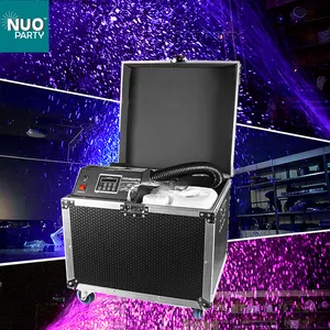 Máquina de nieve grande de 1500W con control DMX, máquina de bajo ruido para bodas, fiestas, Navidad, escenario, embalaje de vuelo, bajo ruido