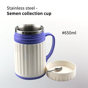 Musyder ODM, borde antideslizante roscado, Copa colectora de semen de acero inoxidable para cerdos, temperatura constante de 37 ℃ durante 2 horas, se adapta a bolsas York 1L - Product Image 5