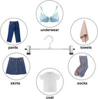 Cintres en métal robustes avec pinces réglables pour shorts, jeans et pantalons