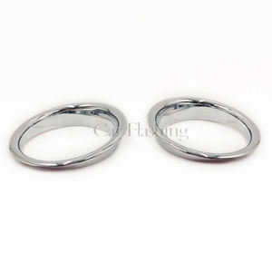 Couvercle de lampe antibrouillard chromé pour <span class=keywords><strong>HUMMER</strong></span> <span class=keywords><strong>H2</strong></span> 2003-2009 garniture chromée de voiture, gril de course, phare antibrouillard, accessoires de lunette - Product Image 4