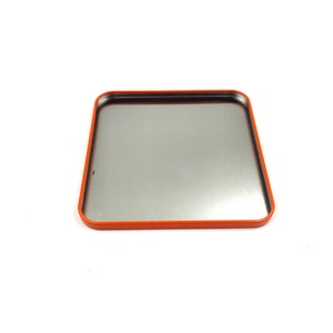 Boîte en fer blanc carrée personnalisée avec impression orange, avec couvercle, pour thé, en promotion en Chine - Product Image 5