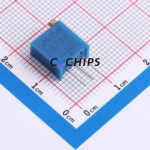 3296W-1-501LF Adjustable Resistor / <b>Potentiometer</b> Through hole Component (THT)-3P,9.5x4.9mm 500Ohm 10% 500mW 250ppm/ - Product Image 1