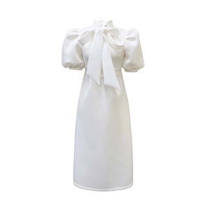 Robe de soirée d'été pour femmes, grande taille, nouvelle, à manches courtes, ample, couleur unie, en mousseline de soie - Product Image 6