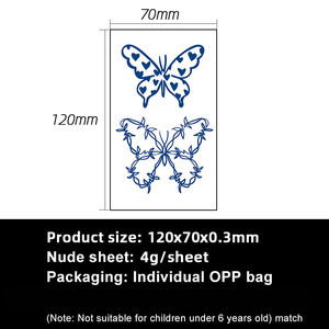 핫 세일 언어 디자인 오래 지속 15 일 임시 식물 기반 공식 잉크 반영구 문신 방수 스티커 - Product Image 5