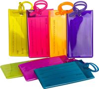 Etiquetas de Identificación de Viaje de PVC Flexible Multicolor para Bolsas y Equipaje, Juego de Etiquetas de Equipaje con Logotipo Personalizado