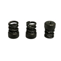 Vis de panneau captive M4 M5 M6 M8 en acier au carbone zingué, finition noir canon de fusil, avec ressort intégré pour fixation de meuble
