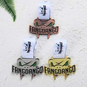 Medallas Personalizadas de Oro, Plata, Cobre y Aleación de Zinc, Medalla de Metal con Esmalte Suave, Diseño de Cocodrilo en 3D, Medallas con Forma para Personalizar - Product Image 4