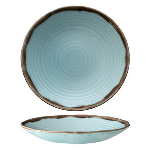 Plato Hondo Dudden Harvest Turquoise, Decorado a Mano, Cerámica, 27.9 cm, Suministros para Hoteles y Catering, Vajilla al por Mayor - Product Image 1