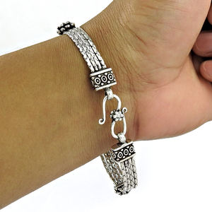 New Arrival Beautiful 925 Sterling Silver <b>Bracelets</b> Unisex 925 Silver Jewelry Stylish Hip Hop Jewelry Unique Design Wholesale - Product Image 1