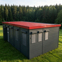Maison préfabriquée en conteneur pour dortoir étudiant, immeuble de bureaux, design moderne, conception en modèle 3D, panneau sandwich plat