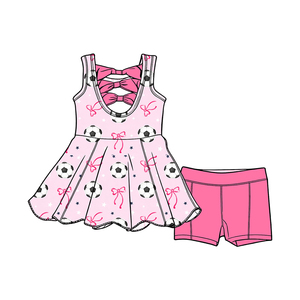GSSO3699 Conjunto de ropa de verano para niña pequeña con estampado de estrellas negras, sin mangas, para niñas. - Product Image 3