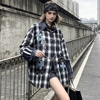 8561/FANMAJIALIE Nouvelle Veste en Jean Tendance pour Femme, Style Urbain, Design Original avec Tissu Technologique Lavé